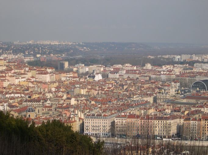  vue de la ville en direction du Parc de la Tête d'Or